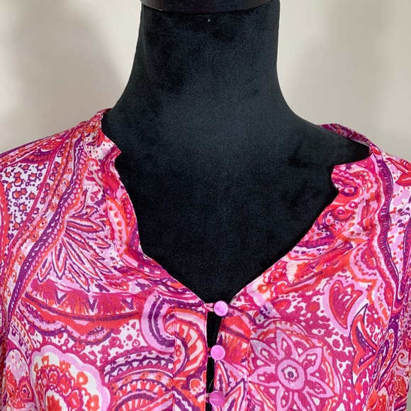 Liz Claiborne Paisley button blouse - Picture 4 of 8